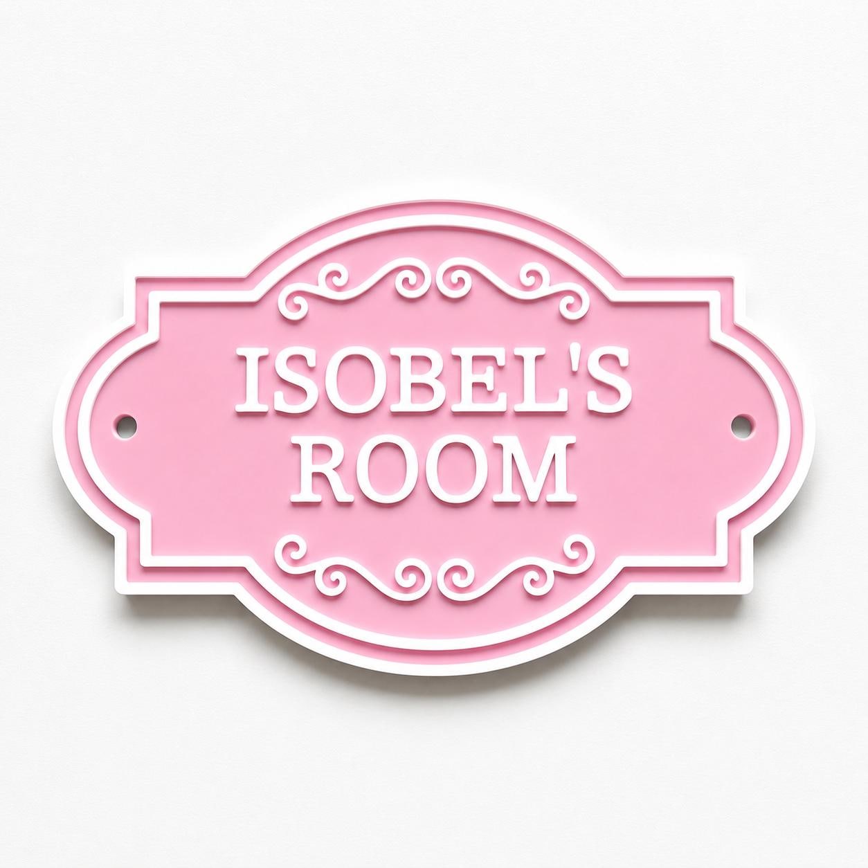 Personalised Kids Name Door Sign – Custom Girls Boys Bedroom Decoration Plate