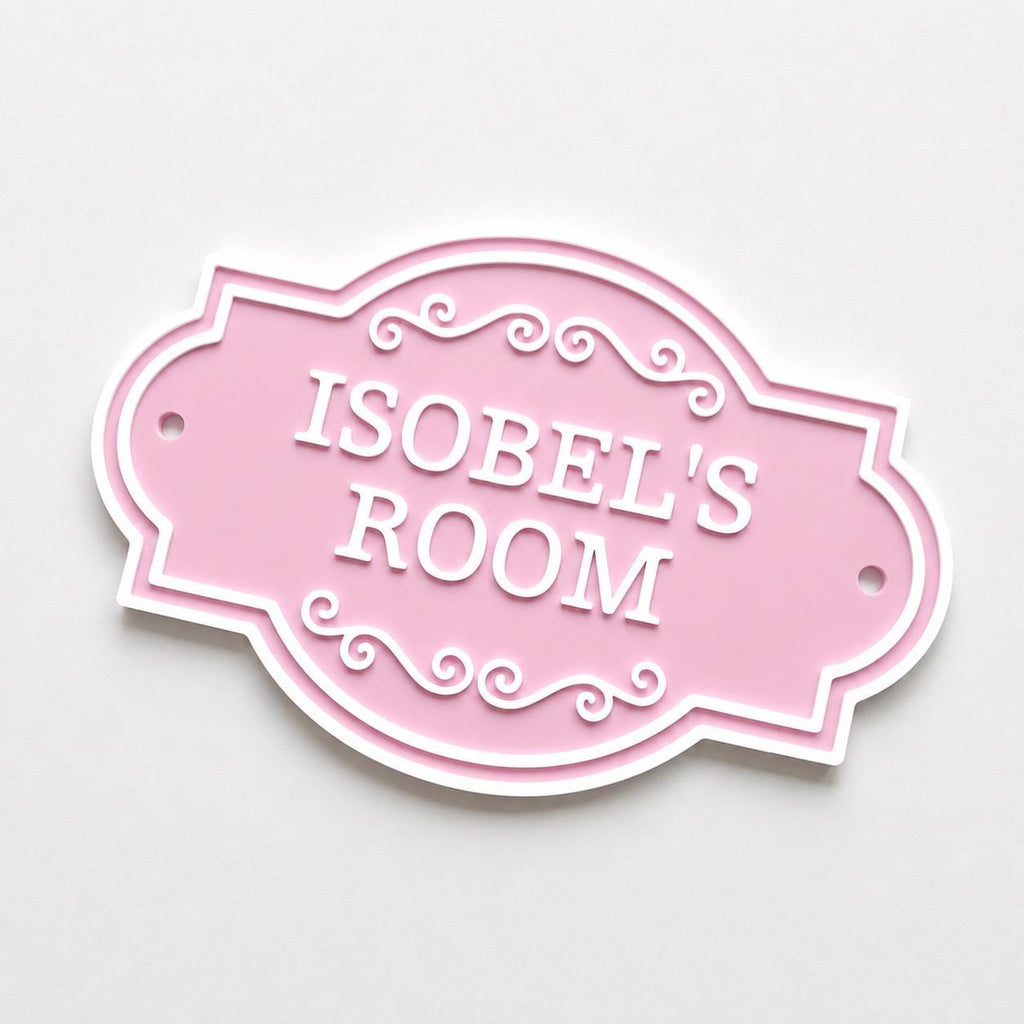 Personalised Kids Name Door Sign – Custom Girls Boys Bedroom Decoration Plate