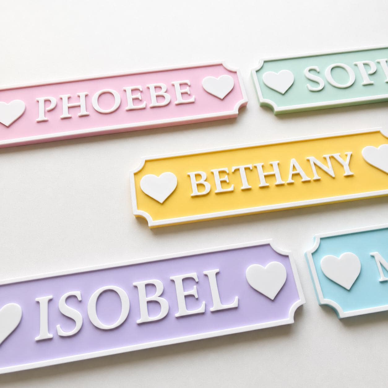 Personalised Name Door Sign – Custom Girls Bedroom Pink Decoration Plate Plaque