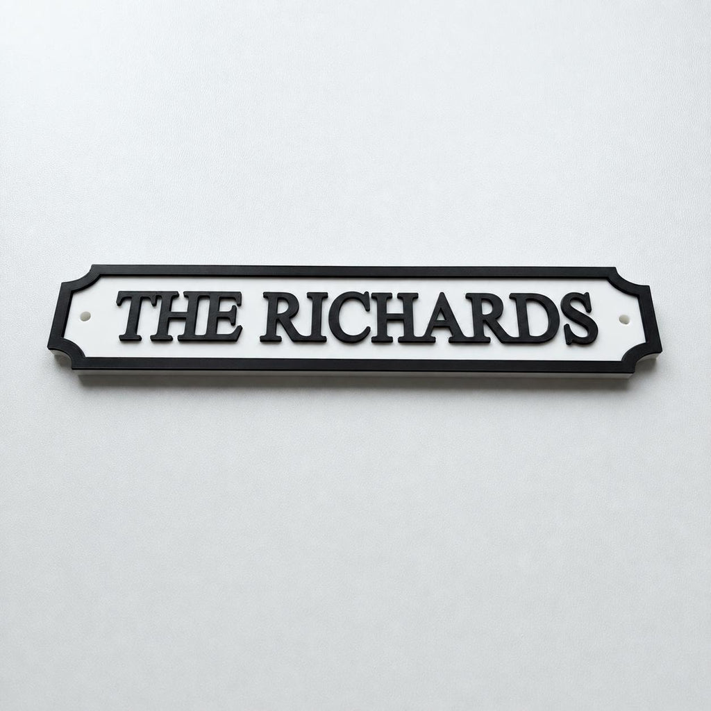 Personalised Text Sign – Custom Street Road New Home House Decoration Plate