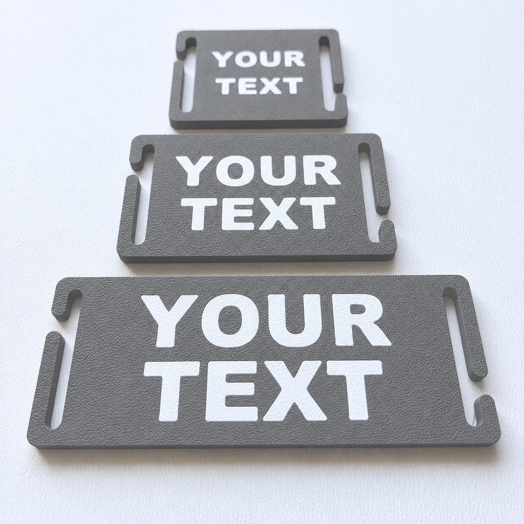Personalised Text Molle Tag - Custom Plastic Badge Patch for Tactical Backpack Webbing Straps