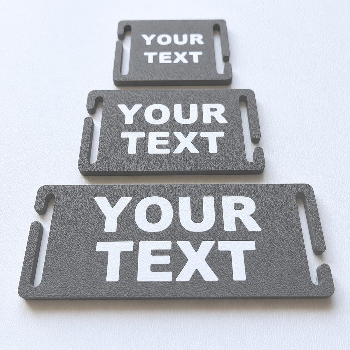 Personalised Text Molle Tag - Custom Plastic Badge Patch for Tactical Backpack Webbing Straps