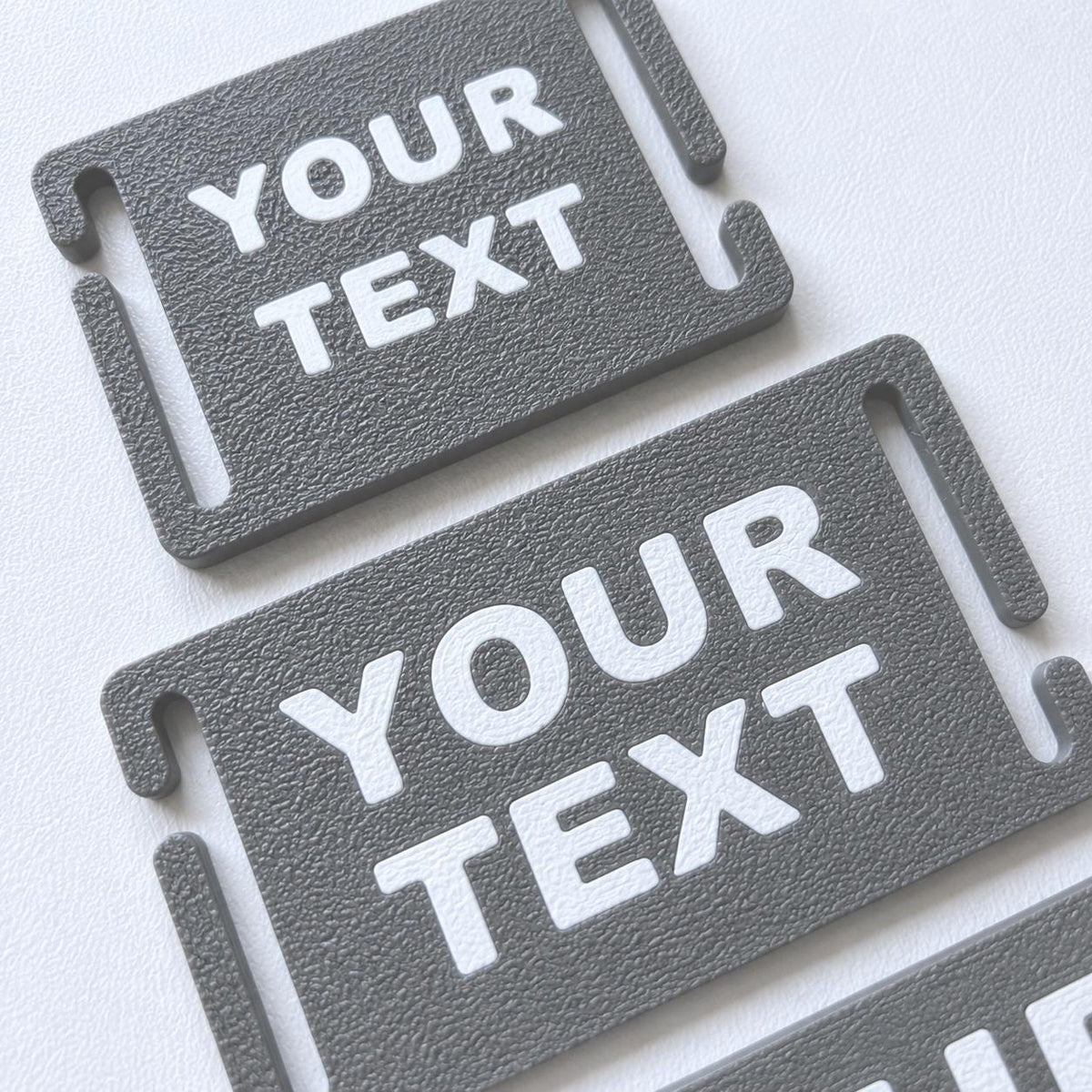 Personalised Text Molle Tag - Custom Plastic Badge Patch for Tactical Backpack Webbing Straps