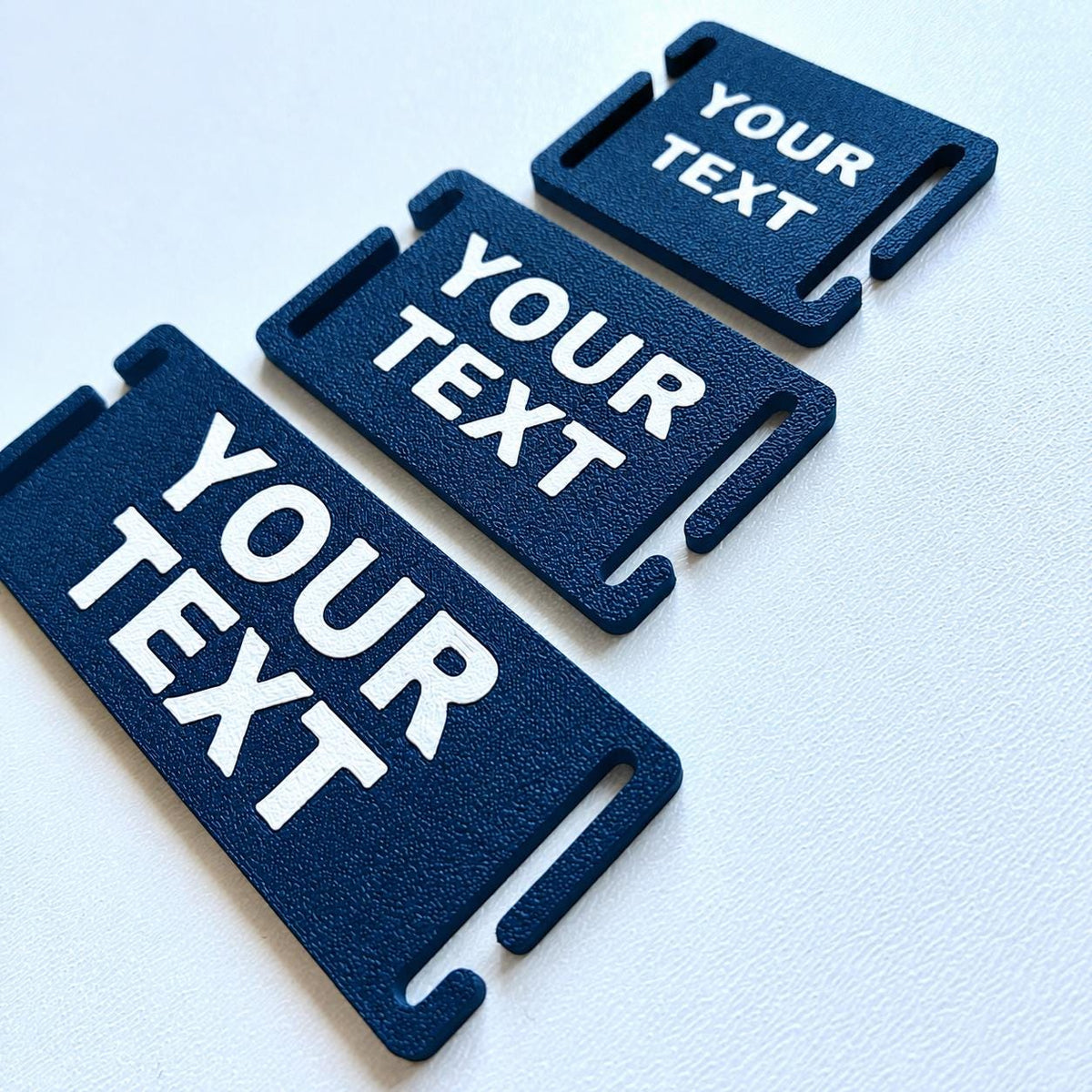 Personalised Text Molle Tag - Custom Plastic Badge Patch for Tactical Backpack Webbing Straps