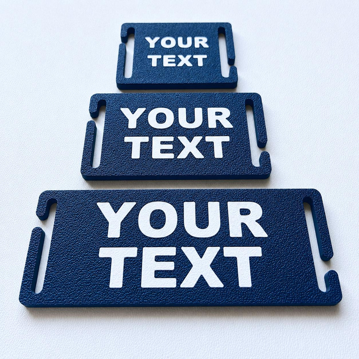 Personalised Text Molle Tag - Custom Plastic Badge Patch for Tactical Backpack Webbing Straps