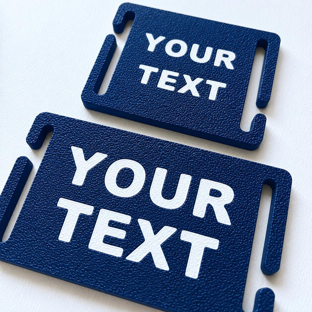 Personalised Text Molle Tag - Custom Plastic Badge Patch for Tactical Backpack Webbing Straps