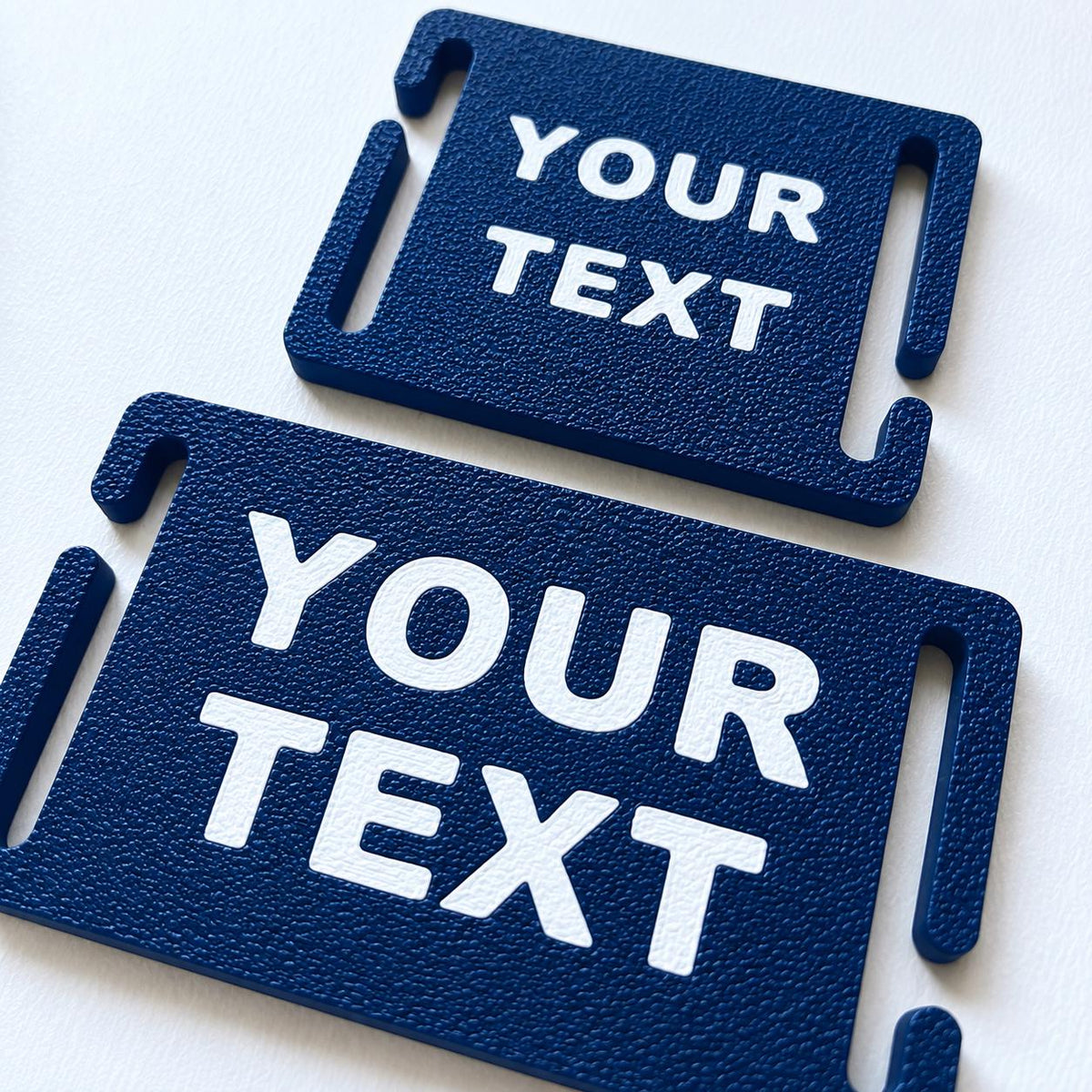 Personalised Text Molle Tag - Custom Plastic Badge Patch for Tactical Backpack Webbing Straps