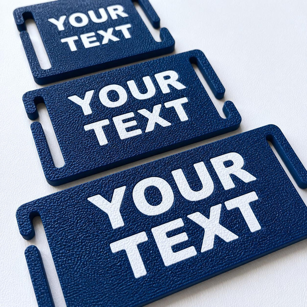 Personalised Text Molle Tag - Custom Plastic Badge Patch for Tactical Backpack Webbing Straps