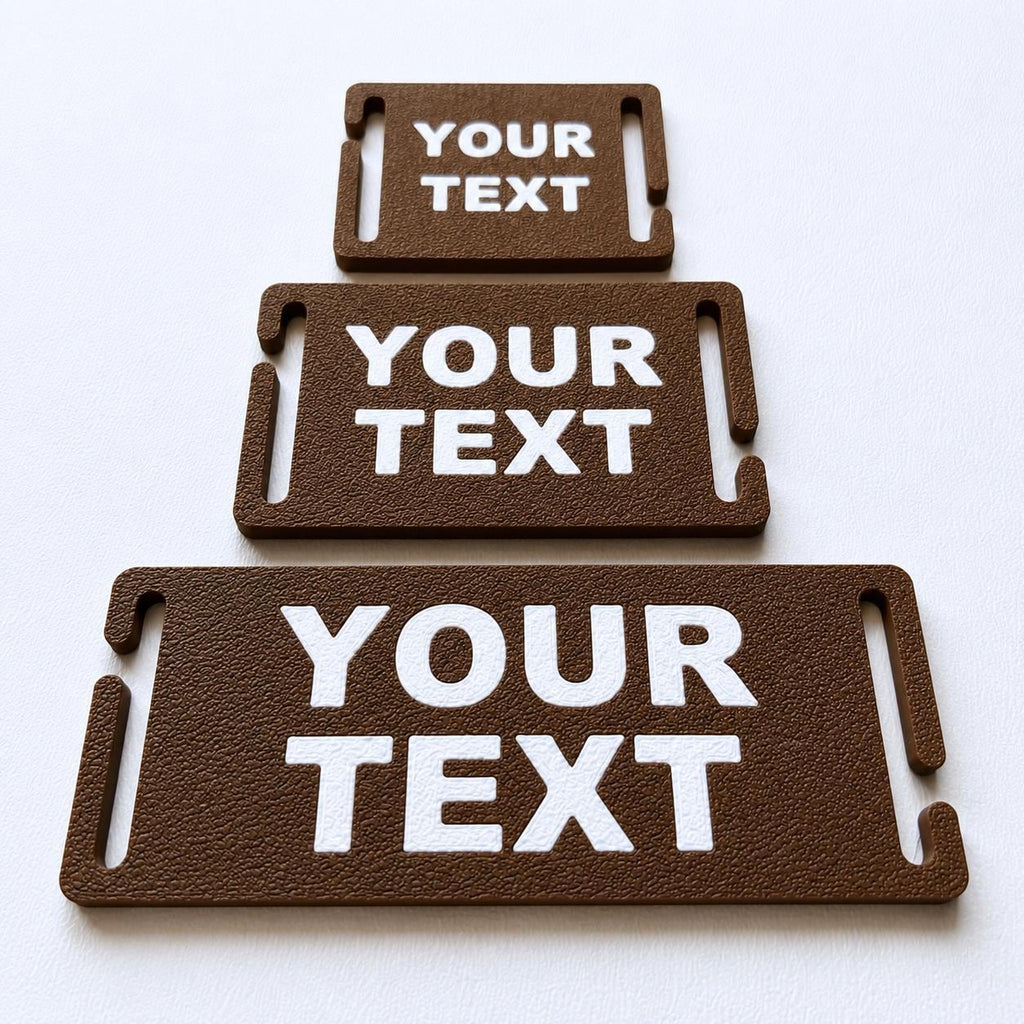 Personalised Text Molle Tag - Custom Plastic Badge Patch for Tactical Backpack Webbing Straps