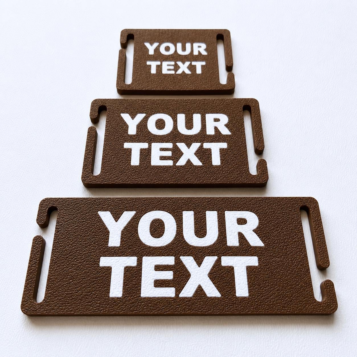 Personalised Text Molle Tag - Custom Plastic Badge Patch for Tactical Backpack Webbing Straps