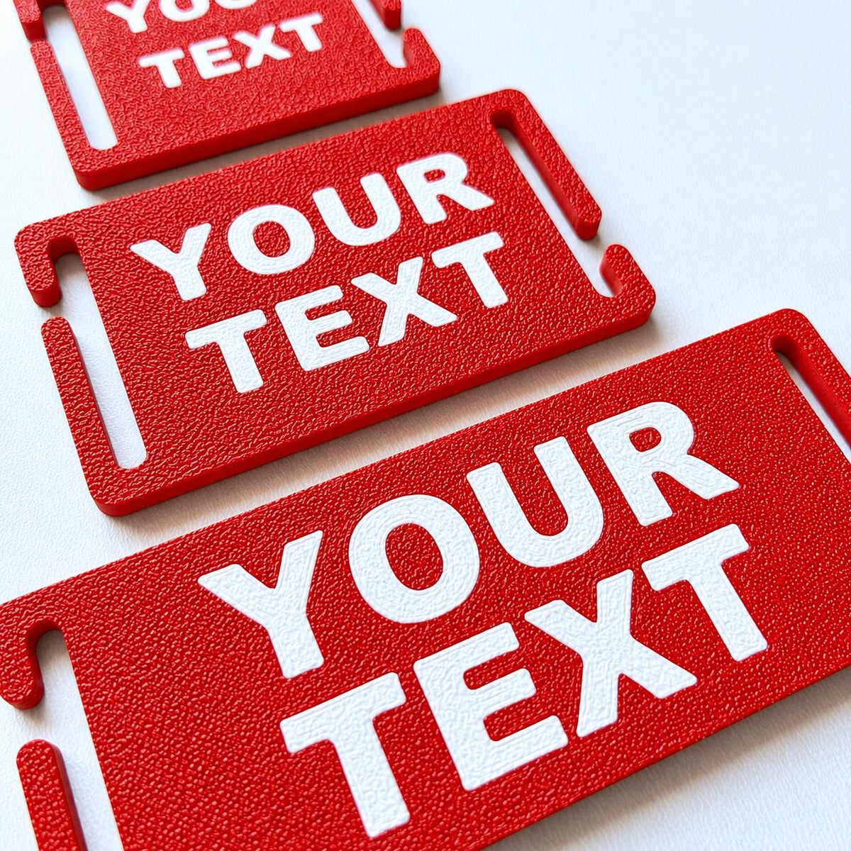 Personalised Text Molle Tag - Custom Plastic Badge Patch for Tactical Backpack Webbing Straps
