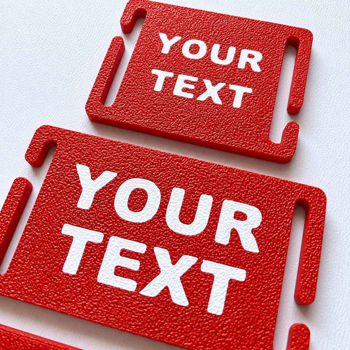 Personalised Text Molle Tag - Custom Plastic Badge Patch for Tactical Backpack Webbing Straps
