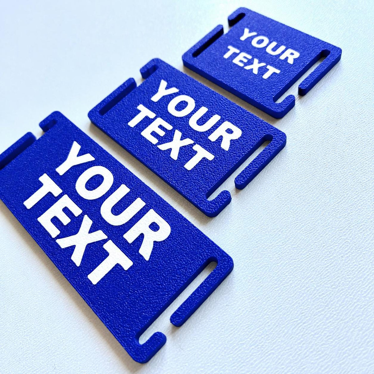 Personalised Text Molle Tag - Custom Plastic Badge Patch for Tactical Backpack Webbing Straps