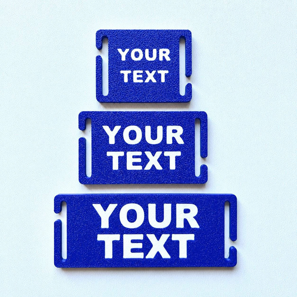 Personalised Text Molle Tag - Custom Plastic Badge Patch for Tactical Backpack Webbing Straps