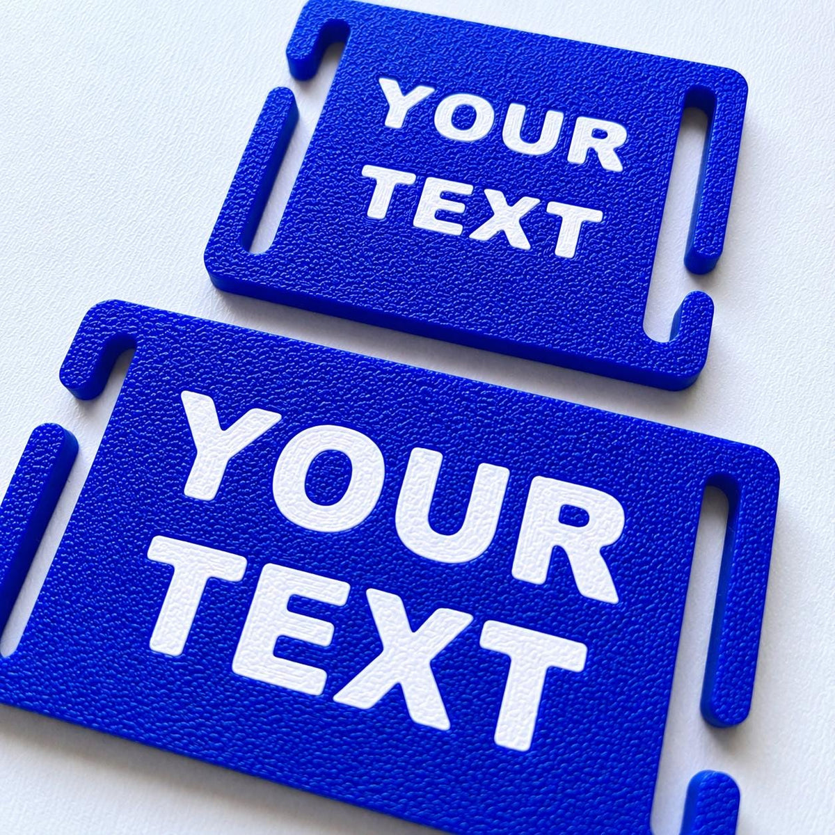 Personalised Text Molle Tag - Custom Plastic Badge Patch for Tactical Backpack Webbing Straps