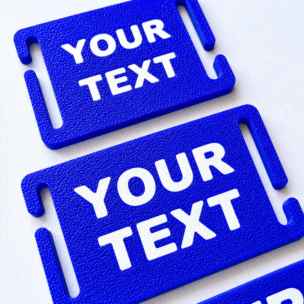 Personalised Text Molle Tag - Custom Plastic Badge Patch for Tactical Backpack Webbing Straps