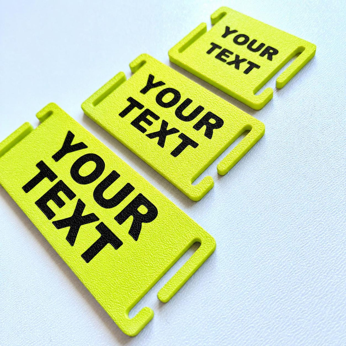 Personalised Text Molle Tag - Custom Plastic Badge Patch for Tactical Backpack Webbing Straps