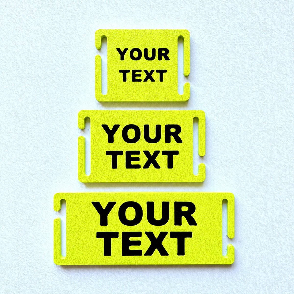 Personalised Text Molle Tag - Custom Plastic Badge Patch for Tactical Backpack Webbing Straps