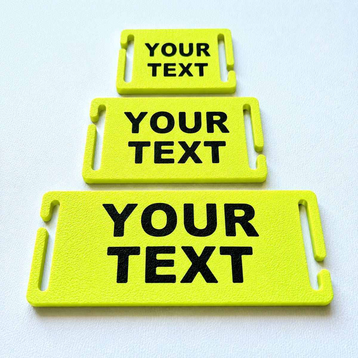 Personalised Text Molle Tag - Custom Plastic Badge Patch for Tactical Backpack Webbing Straps