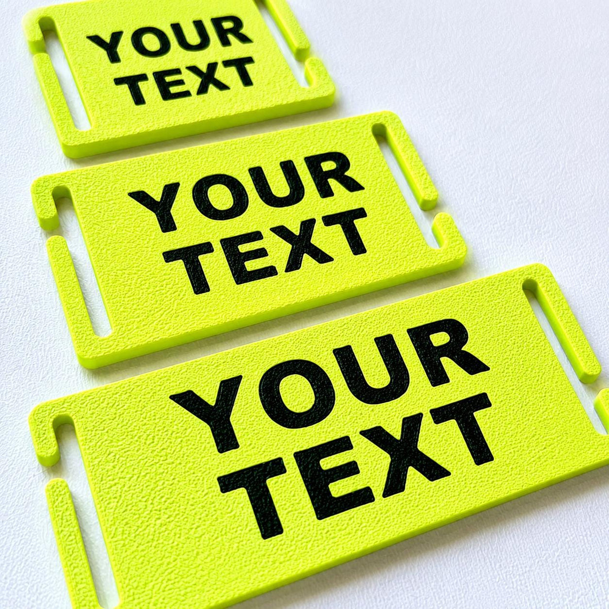Personalised Text Molle Tag - Custom Plastic Badge Patch for Tactical Backpack Webbing Straps