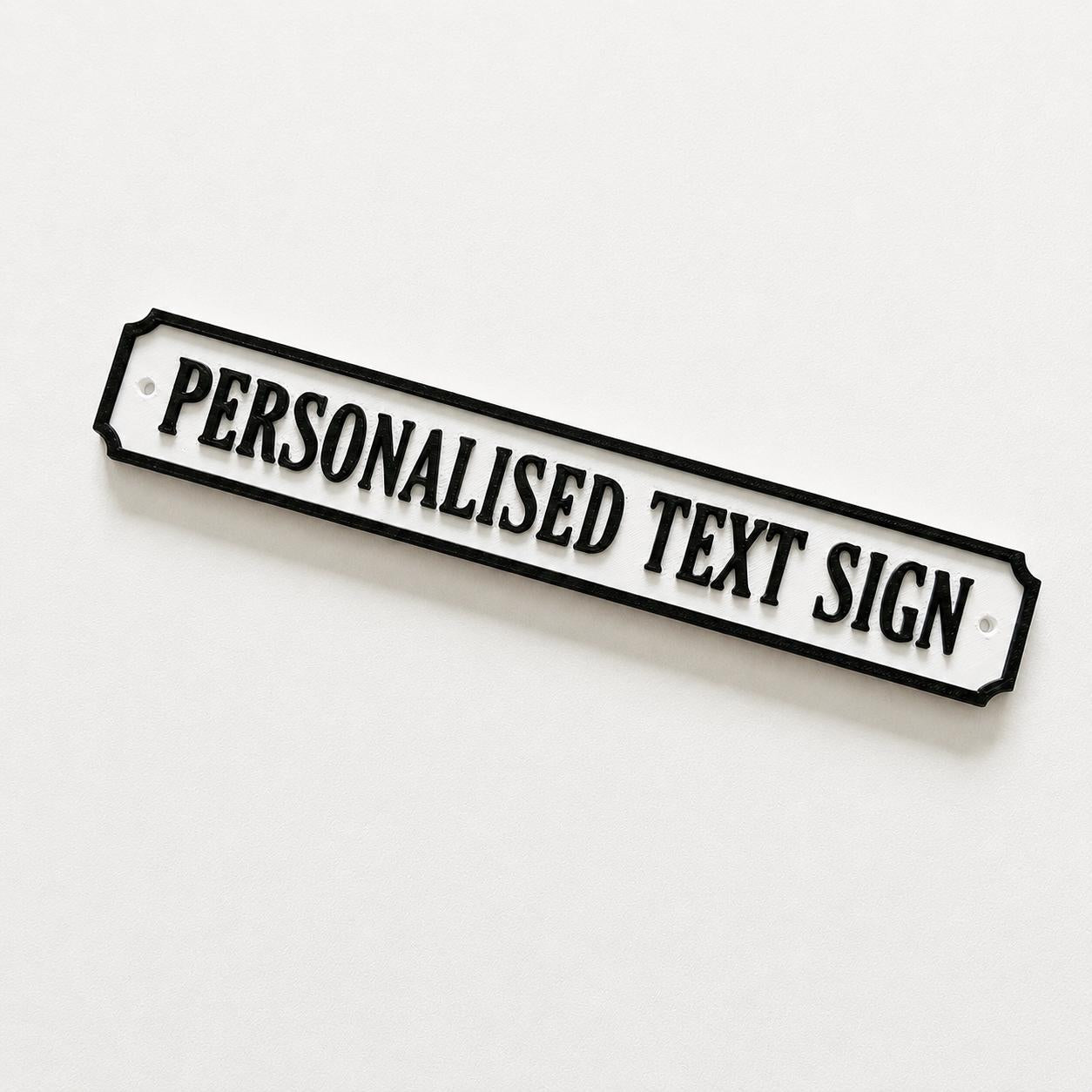 Personalised Text Sign – Custom Street Road New Home House Decoration Plate