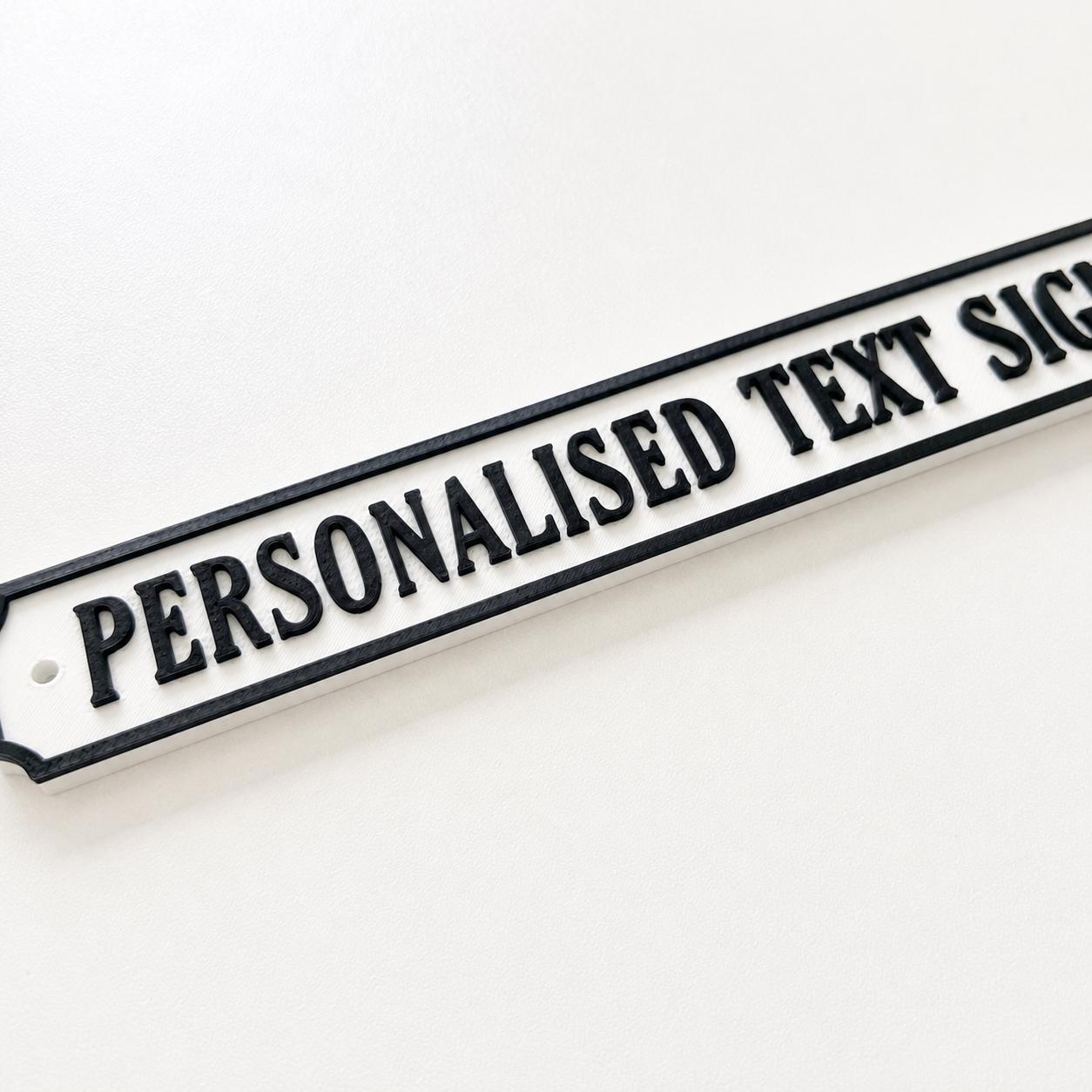 Personalised Text Sign – Custom Street Road New Home House Decoration Plate