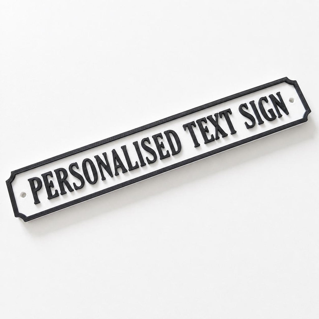 Personalised Text Sign – Custom Street Road New Home House Decoration Plate