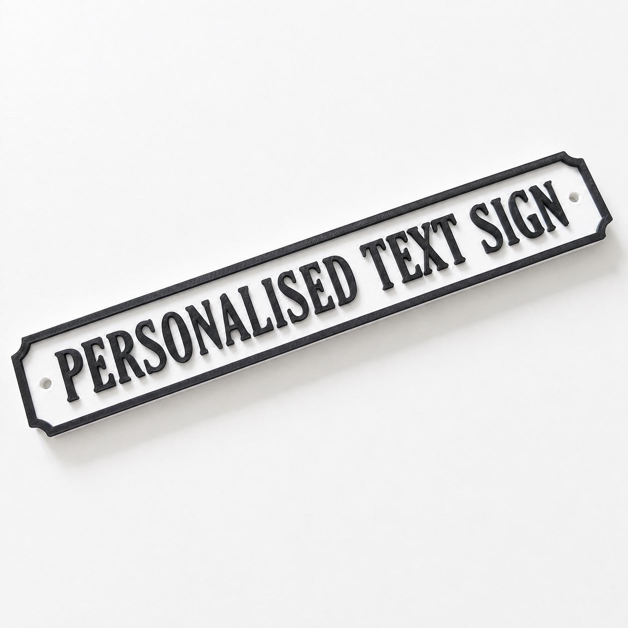Personalised Text Sign – Custom Street Road New Home House Decoration Plate