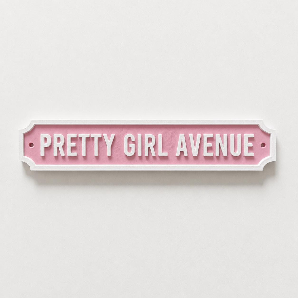 Pretty Girl Avenue Sign Girls Pink Bedroom Decor Door Decoration Plate Plaque