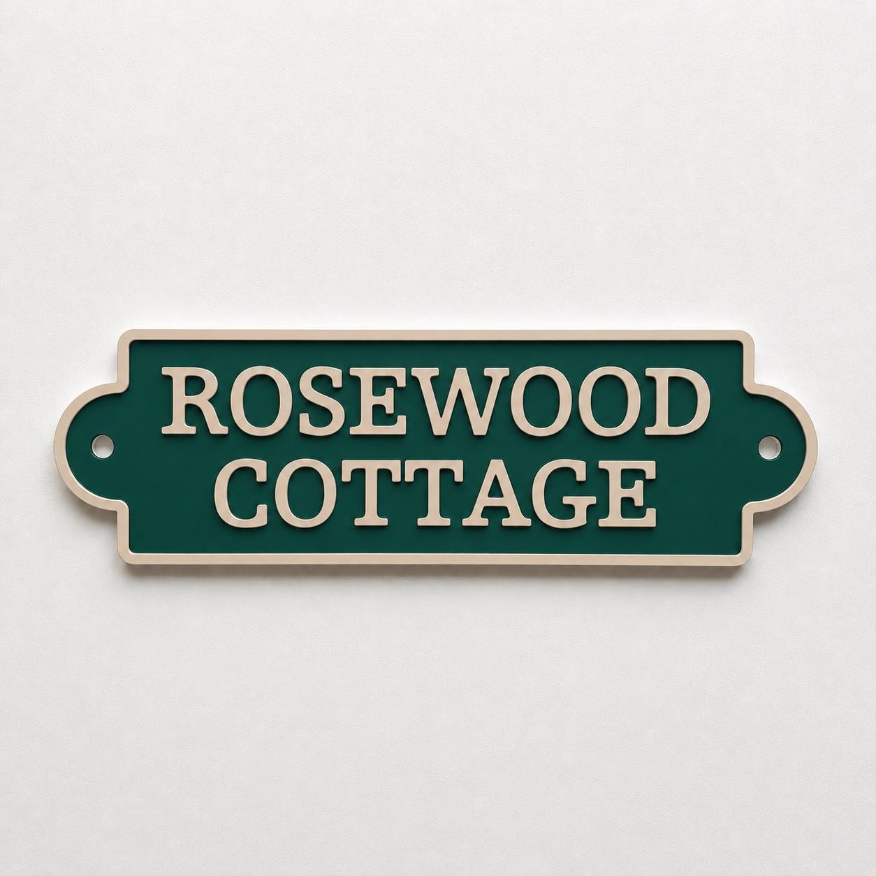 Personalised Text Sign Custom House Name Plaque Garden Wall Plate Memorial Bench