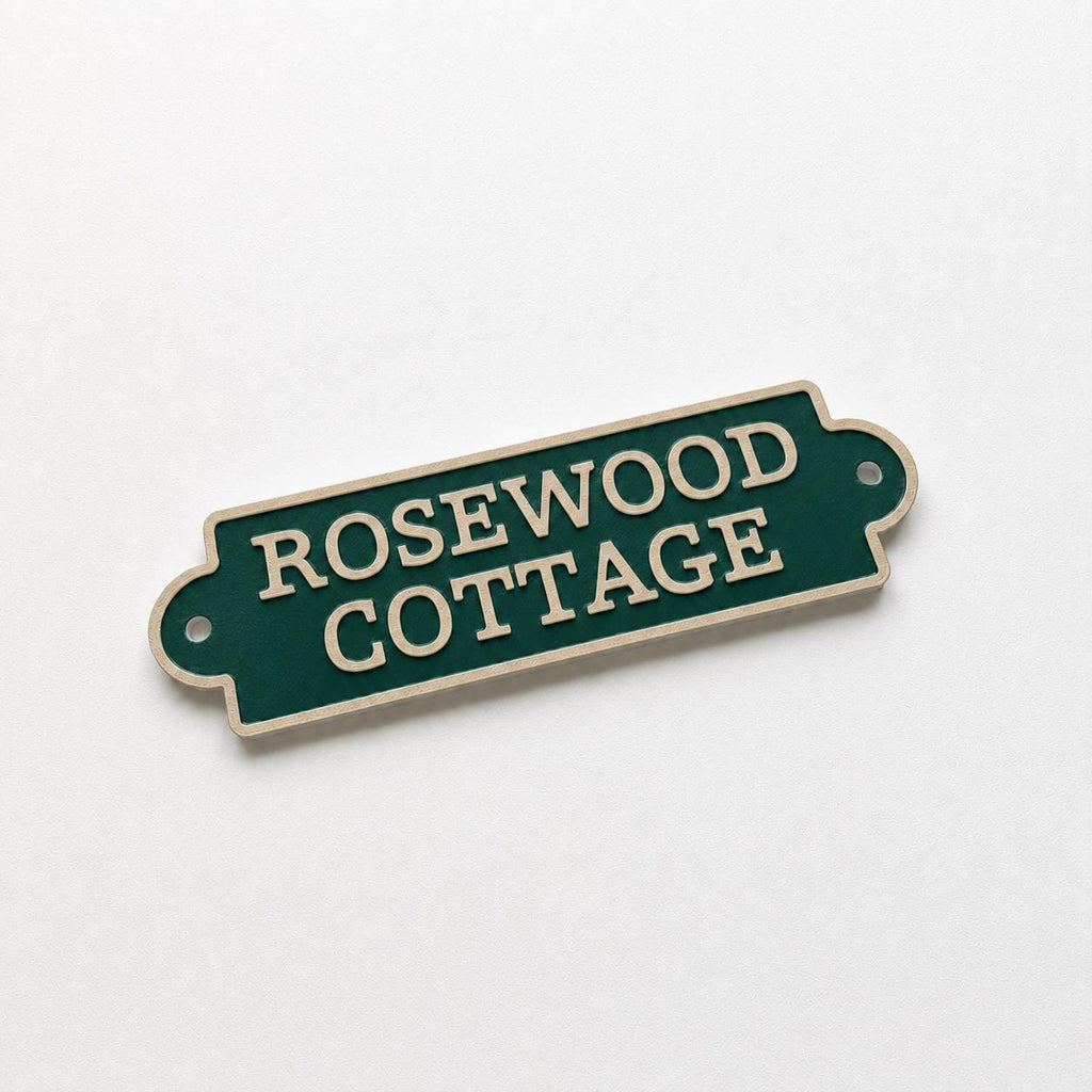 Personalised Text Sign Custom House Name Plaque Garden Wall Plate Memorial Bench