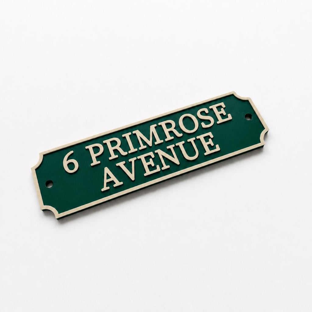 Personalised Text Sign Custom House Name Plaque Garden Wall Plate Memorial Bench