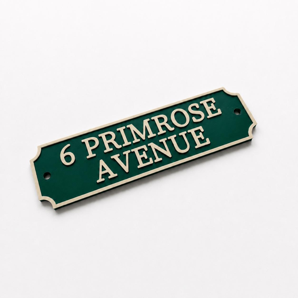 Personalised Text Sign Custom House Name Plaque Garden Wall Plate Memorial Bench