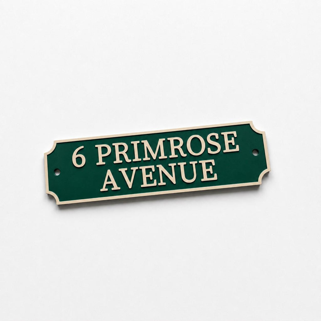 Personalised Text Sign Custom House Name Plaque Garden Wall Plate Memorial Bench