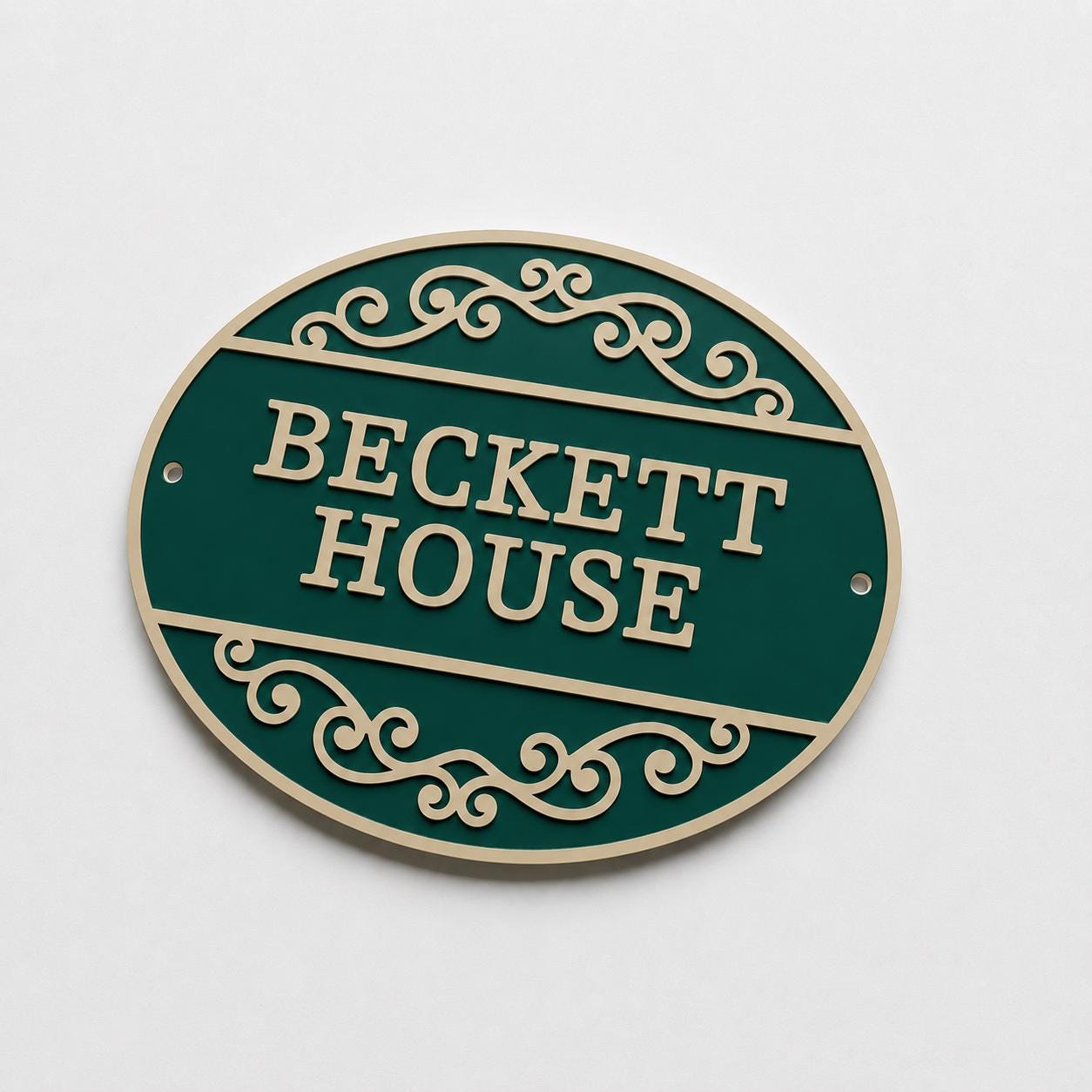 Personalised Text Sign Custom House Name Plaque Garden Wall Plate Memorial Bench