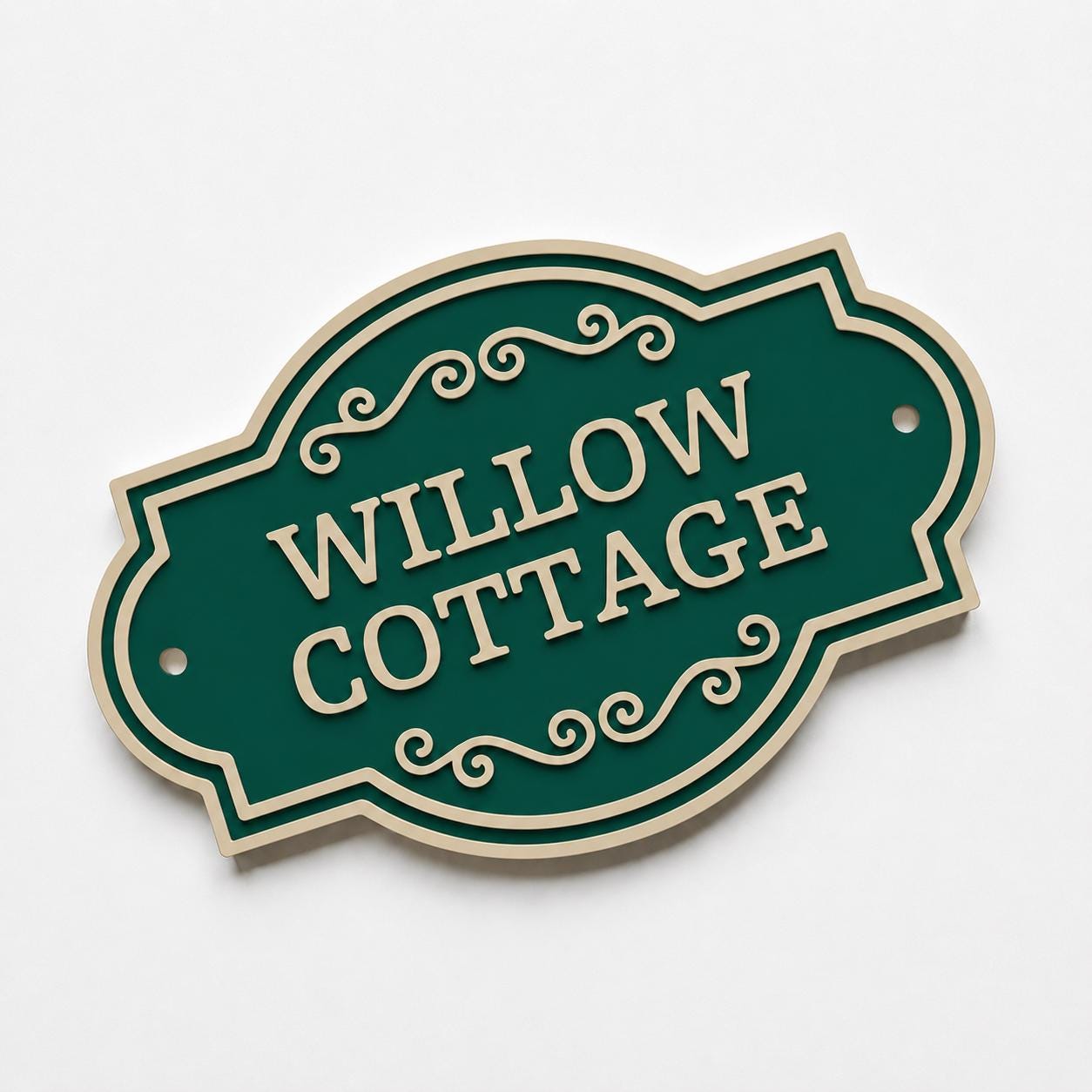 Personalised Text Sign Custom House Name Plaque Garden Wall Plate Memorial Bench