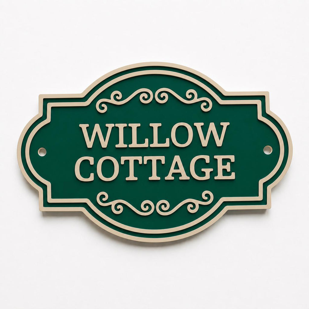 Personalised Text Sign Custom House Name Plaque Garden Wall Plate Memorial Bench