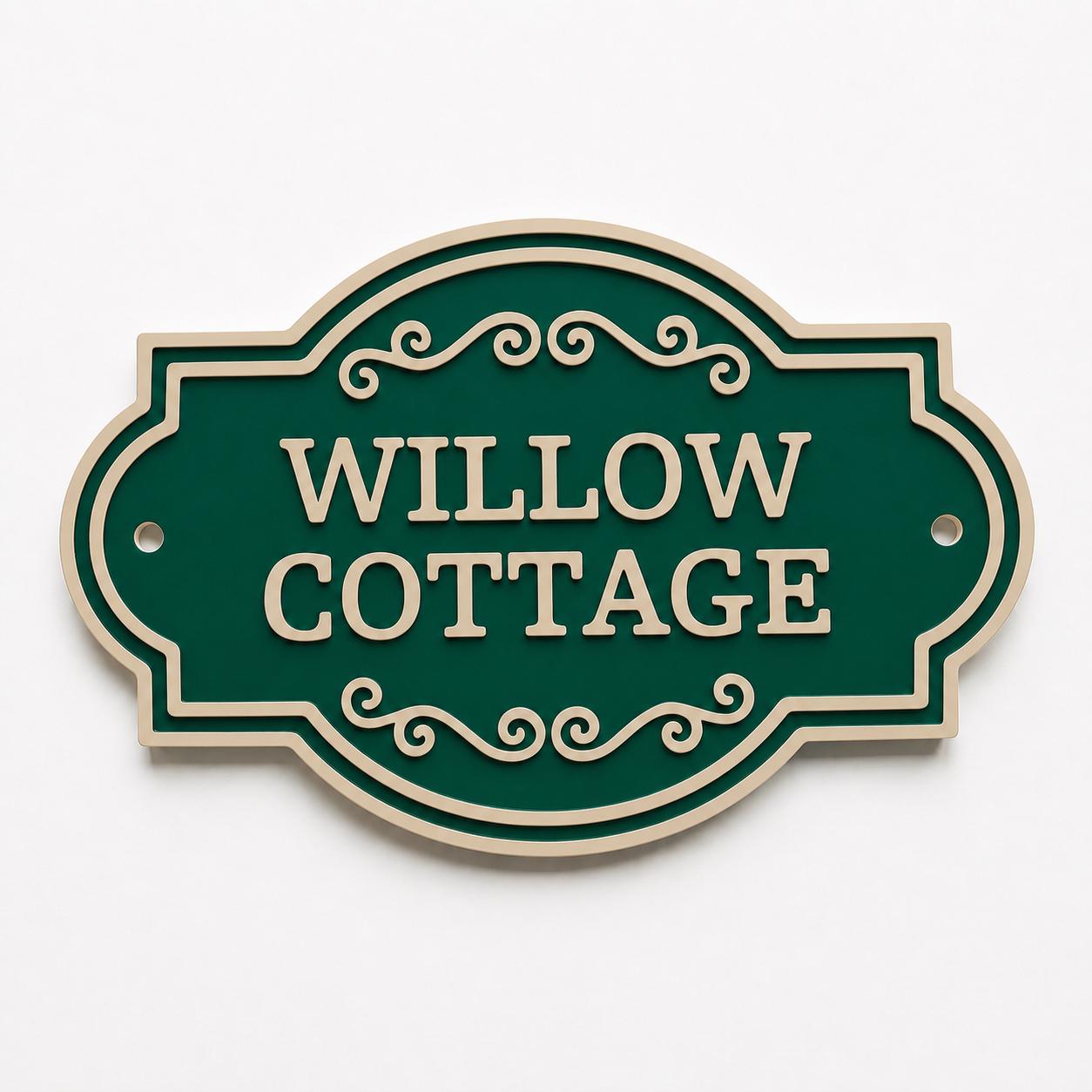 Personalised Text Sign Custom House Name Plaque Garden Wall Plate Memorial Bench