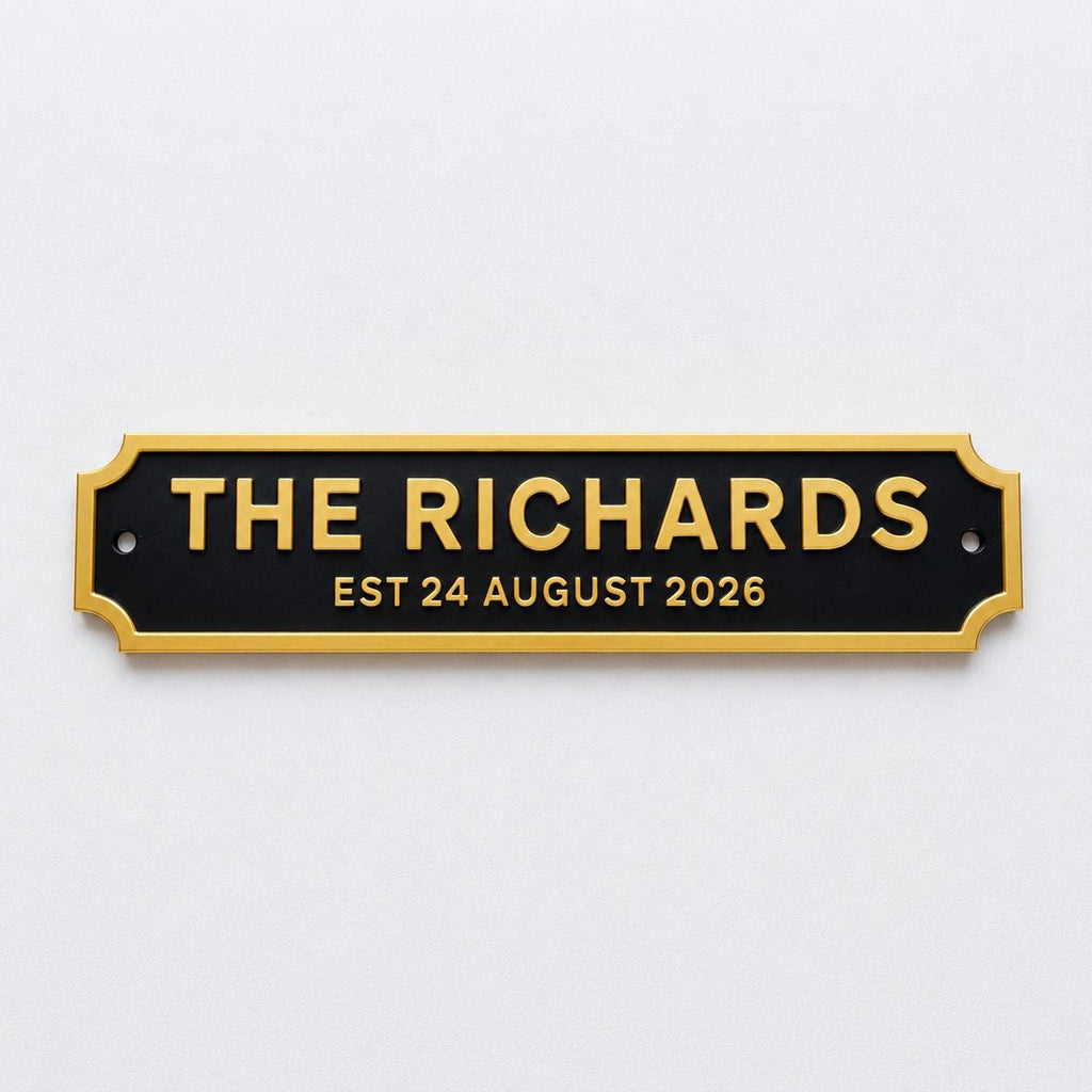 Personalised Text Sign – Custom Family Wedding Street Road House Decoration Plate