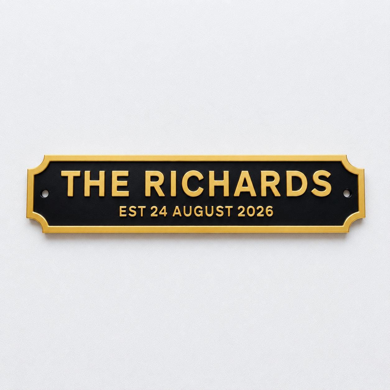 Personalised Text Sign – Custom Family Wedding Street Road House Decoration Plate