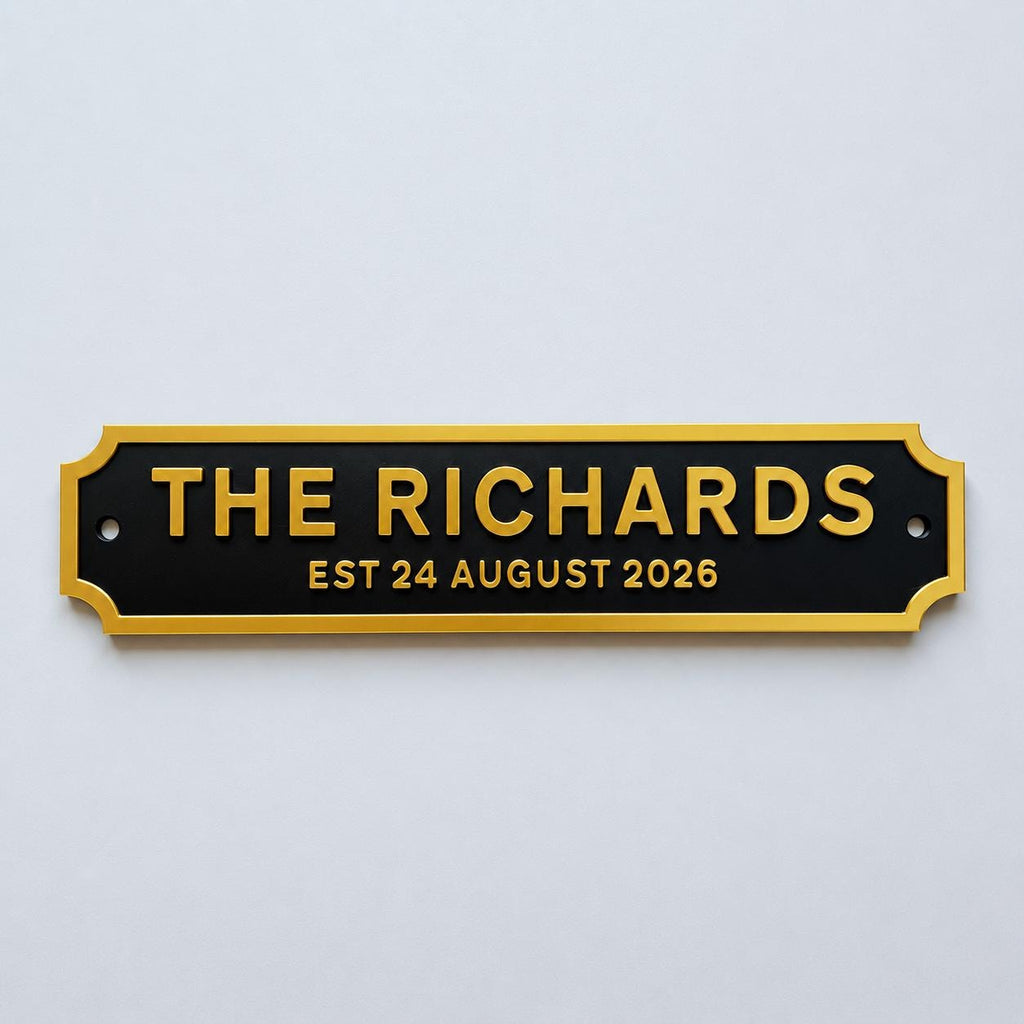 Personalised Text Sign – Custom Family Wedding Street Road House Decoration Plate