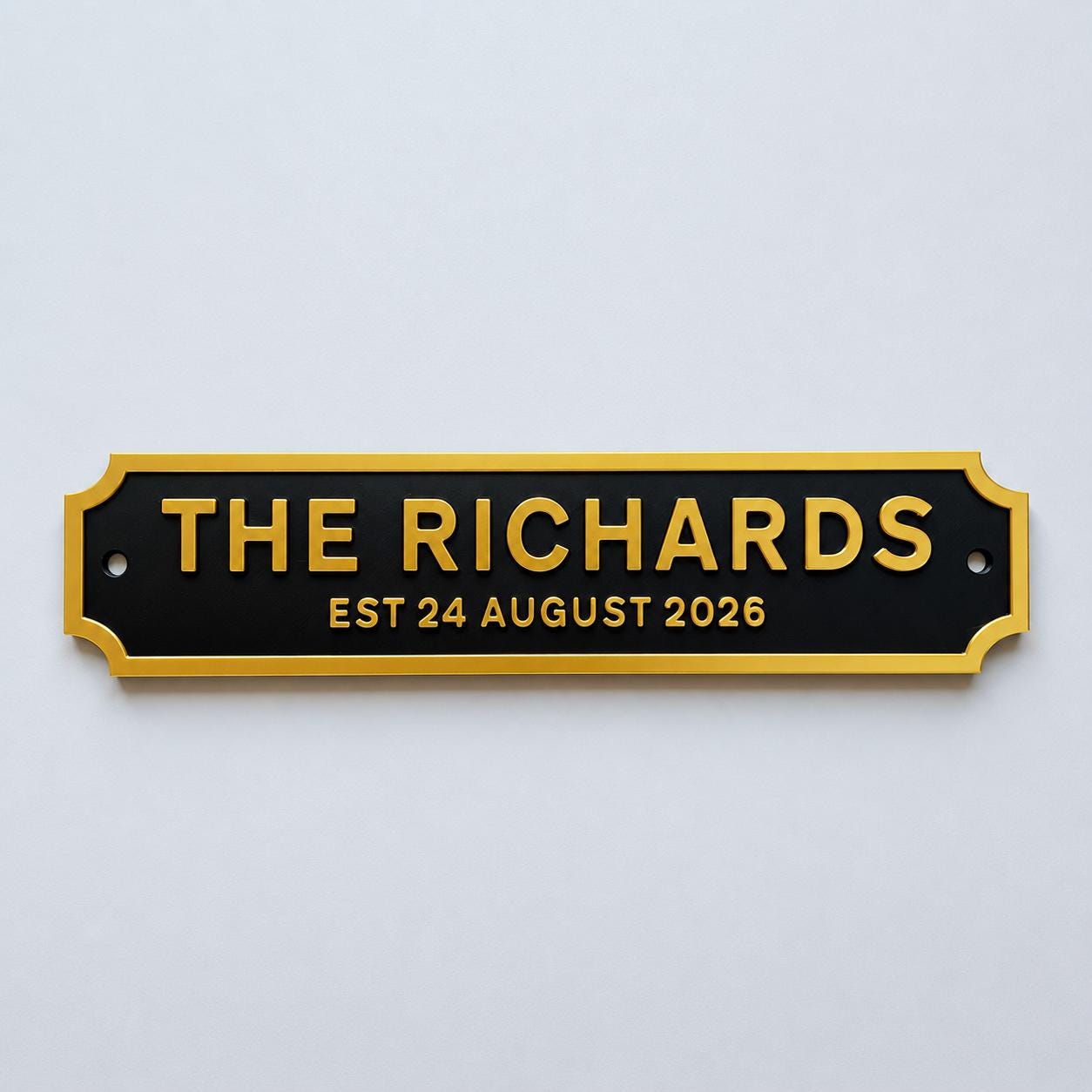 Personalised Text Sign – Custom Family Wedding Street Road House Decoration Plate