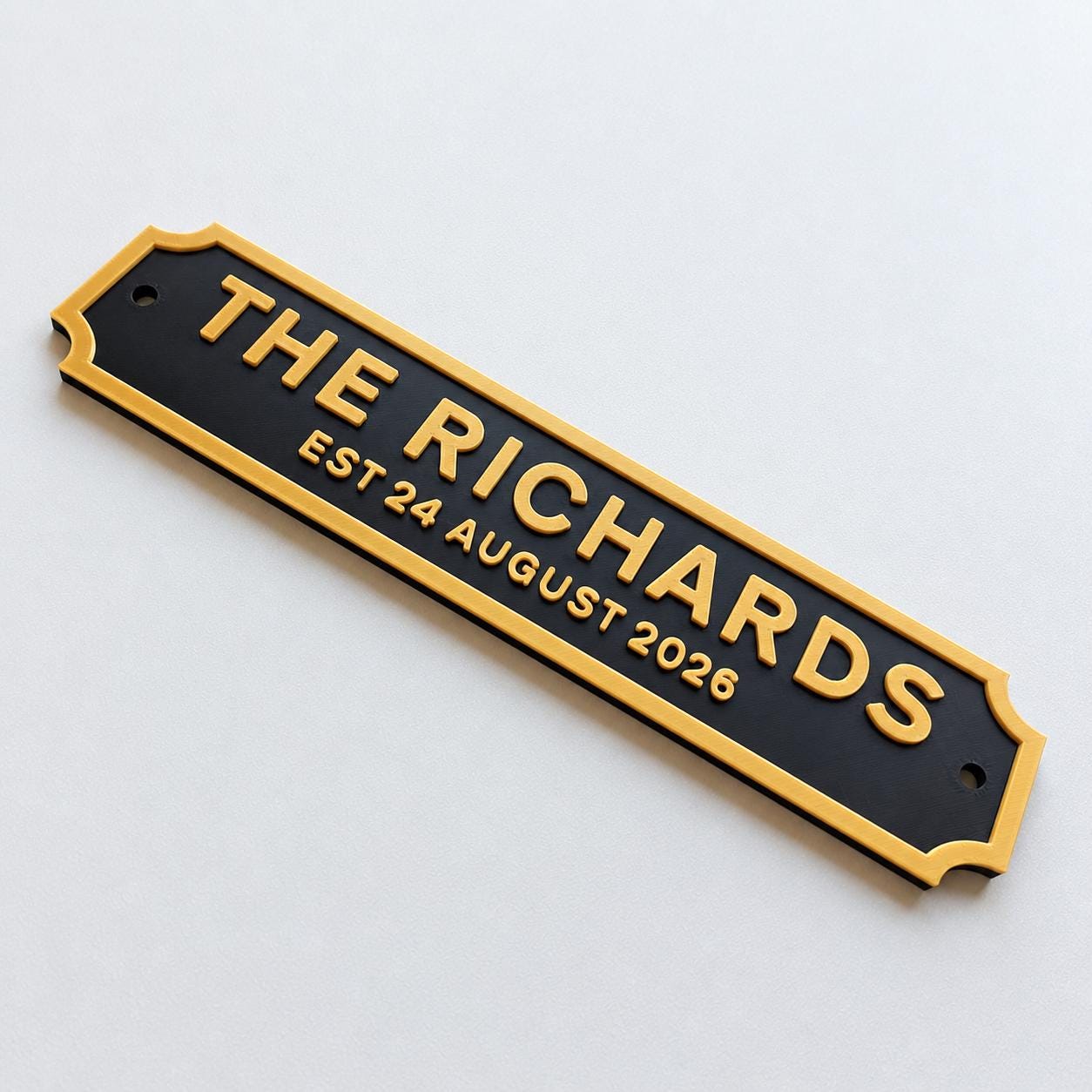 Personalised Text Sign – Custom Family Wedding Street Road House Decoration Plate