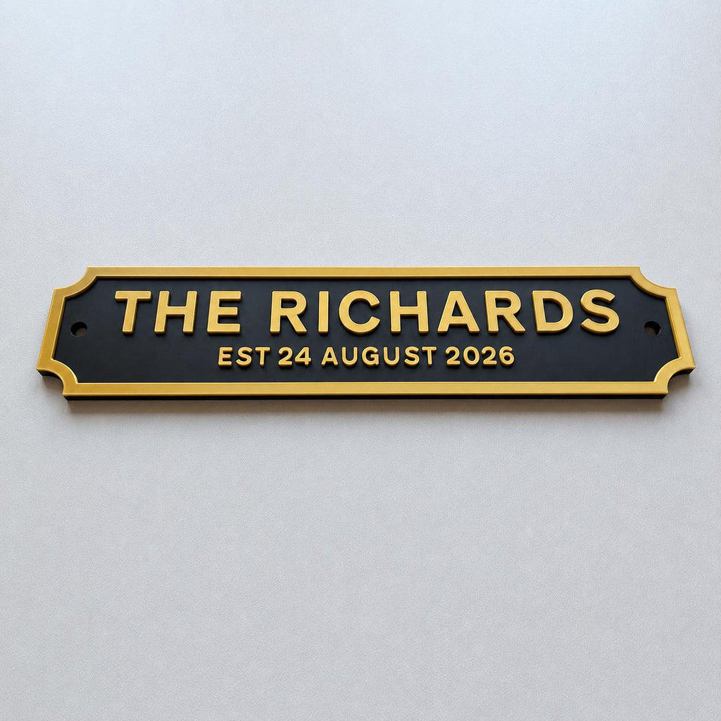 Personalised Text Sign – Custom Family Wedding Street Road House Decoration Plate