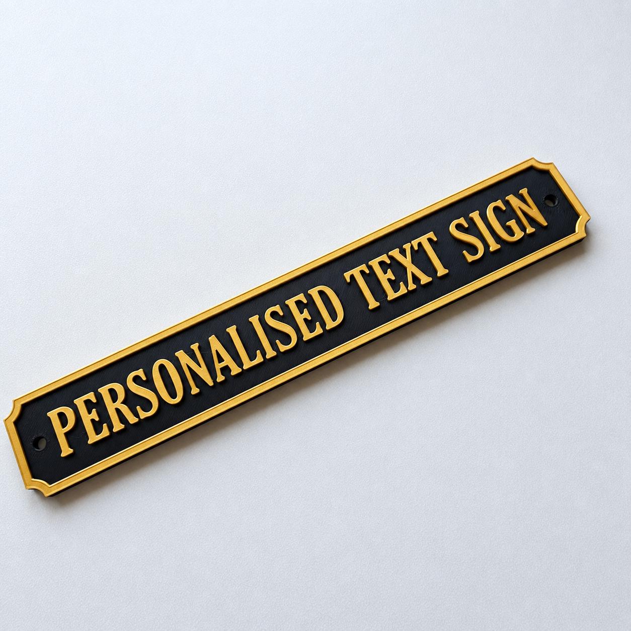 Personalised Text Sign – Custom Street Road New Home House Decoration Plate