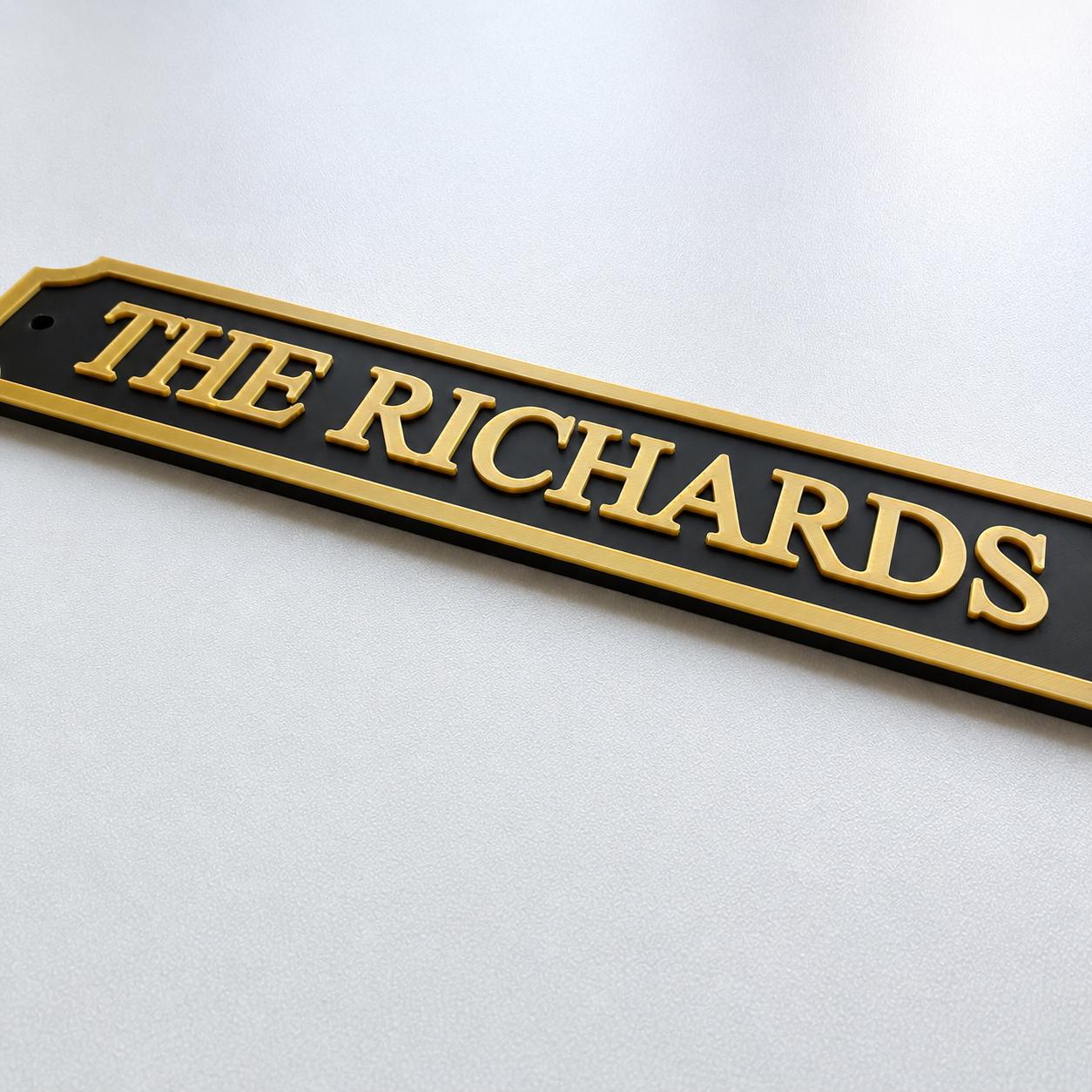 Personalised Text Sign – Custom Street Road New Home House Decoration Plate
