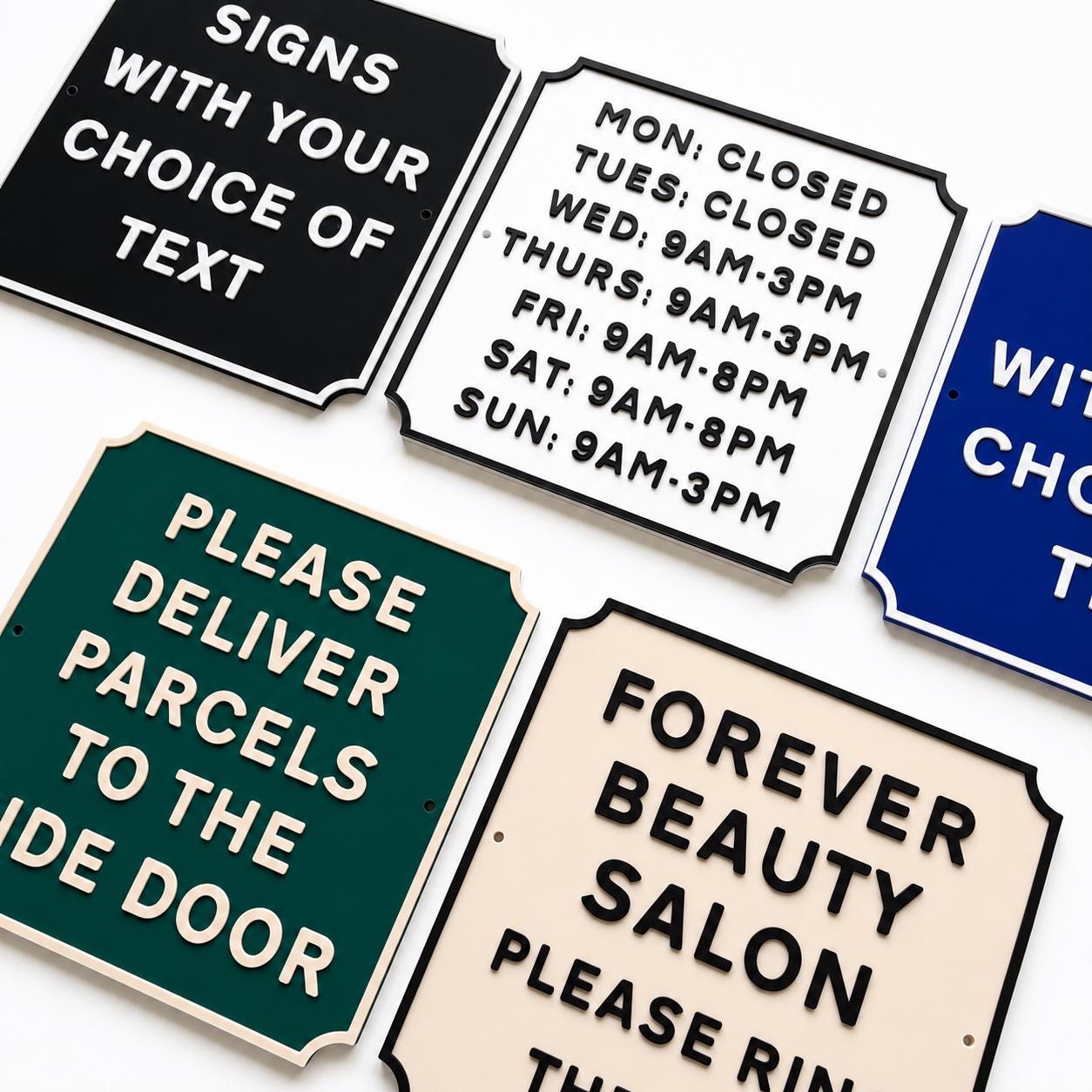 Personalised Text Sign – Custom House Business Name Window Warning Plate Plaque