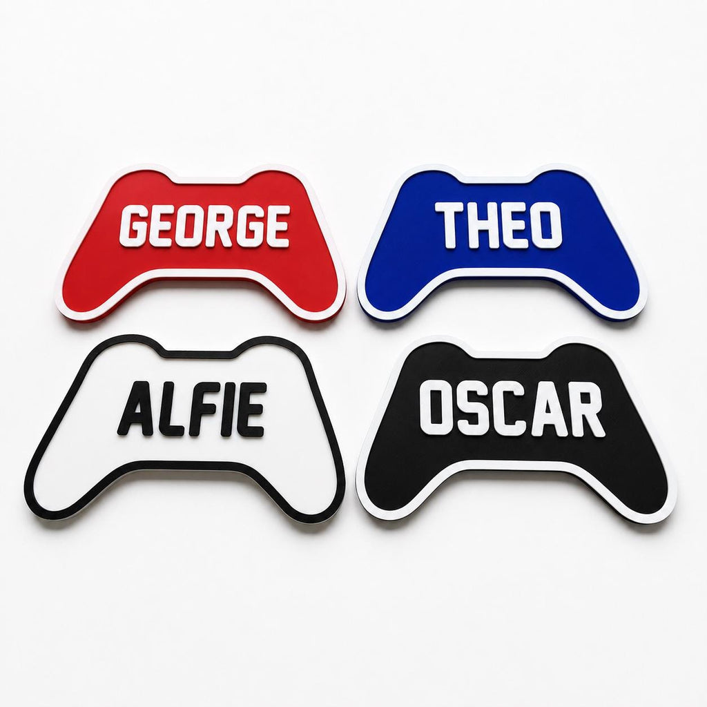 Personalised Kids Name Door Sign Custom Games Console Controller Boys Bedroom