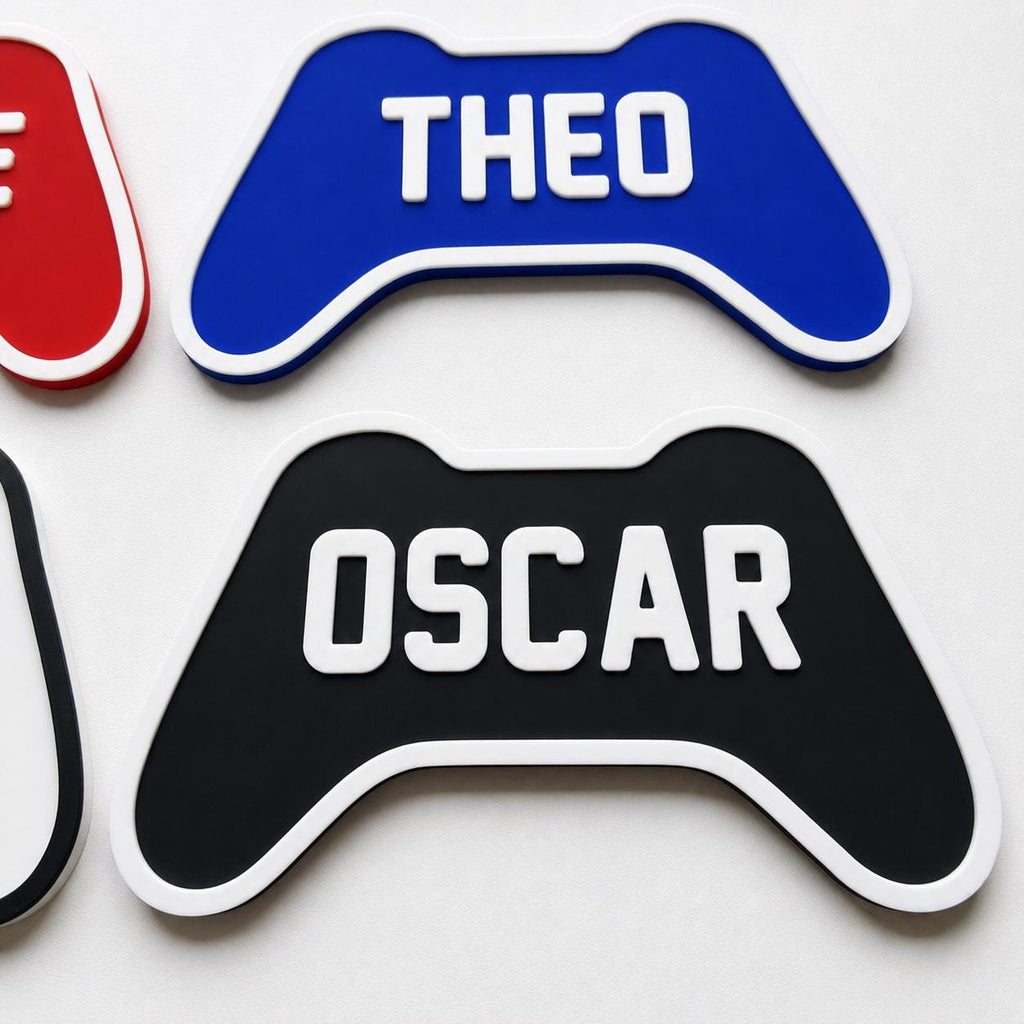Personalised Kids Name Door Sign Custom Games Console Controller Boys Bedroom