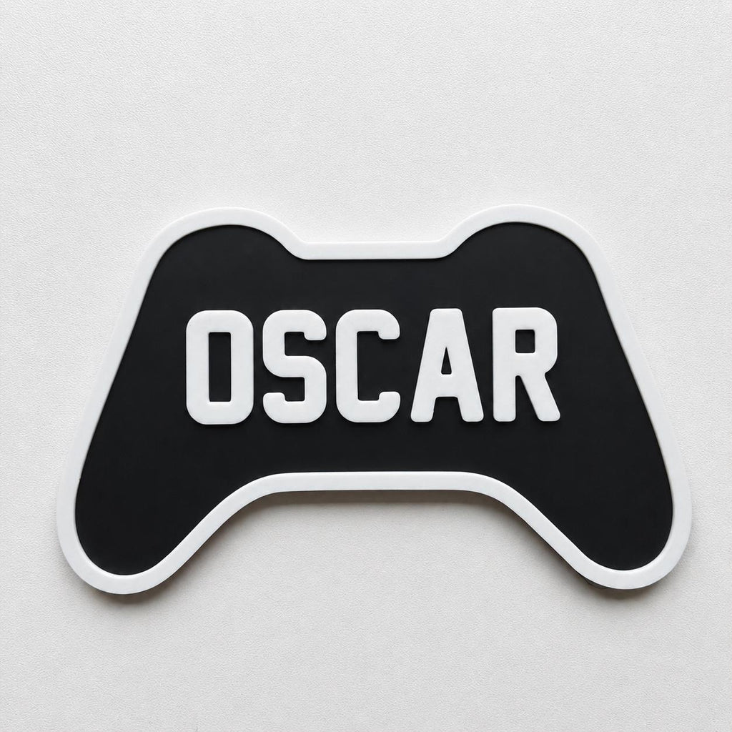 Personalised Kids Name Door Sign Custom Games Console Controller Boys Bedroom
